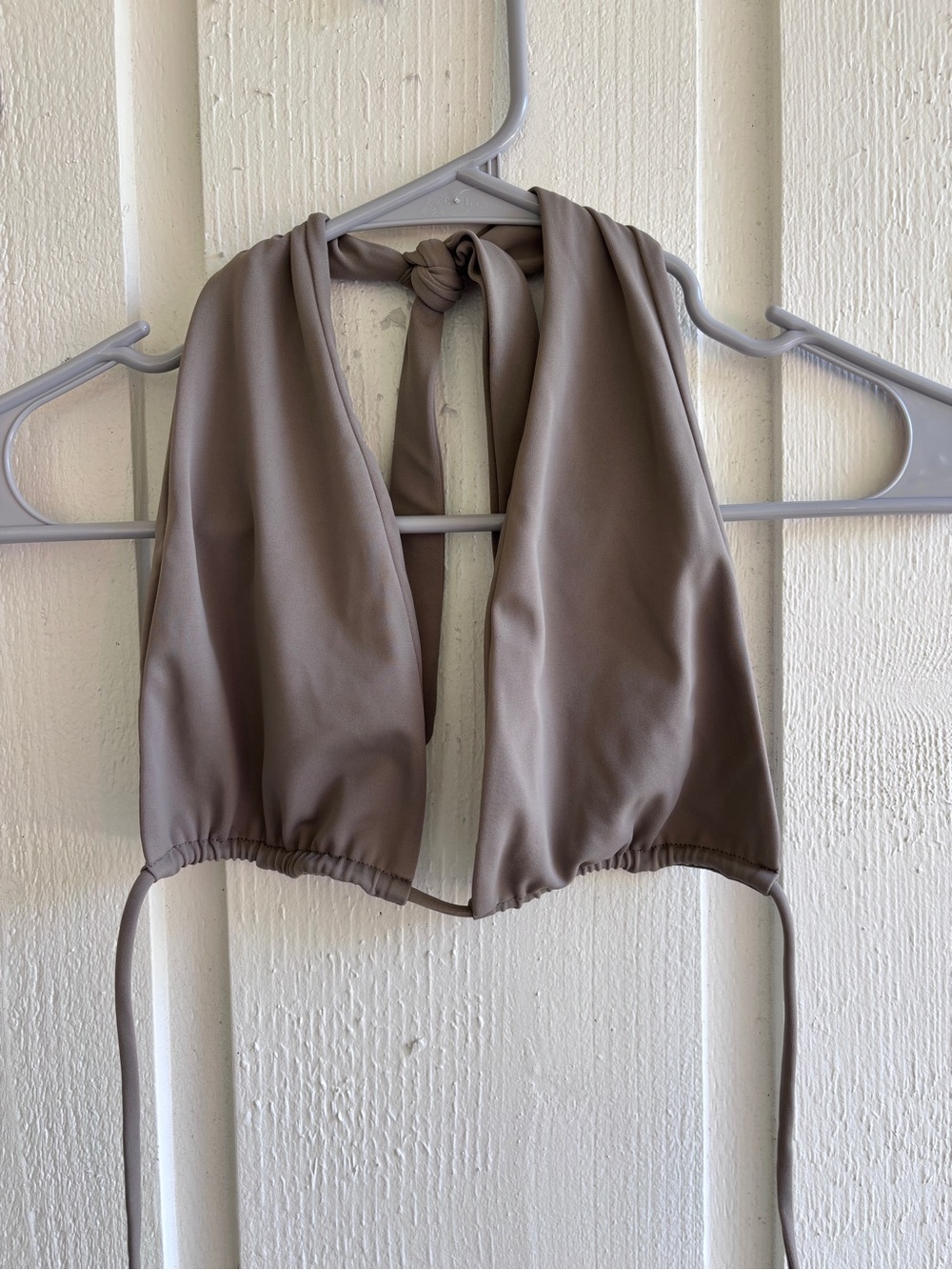 Tan Lined Taupe Bikini Set